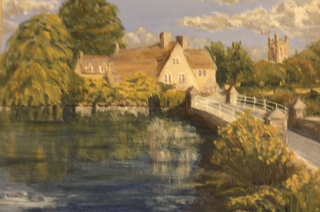 Fairford Mill in Acrylic by Liz Spurway
